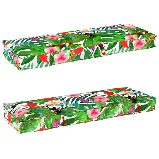 Pallet Kissen Set 2 pcs Tropischer Dschungel 120 x 40 x 8 cm