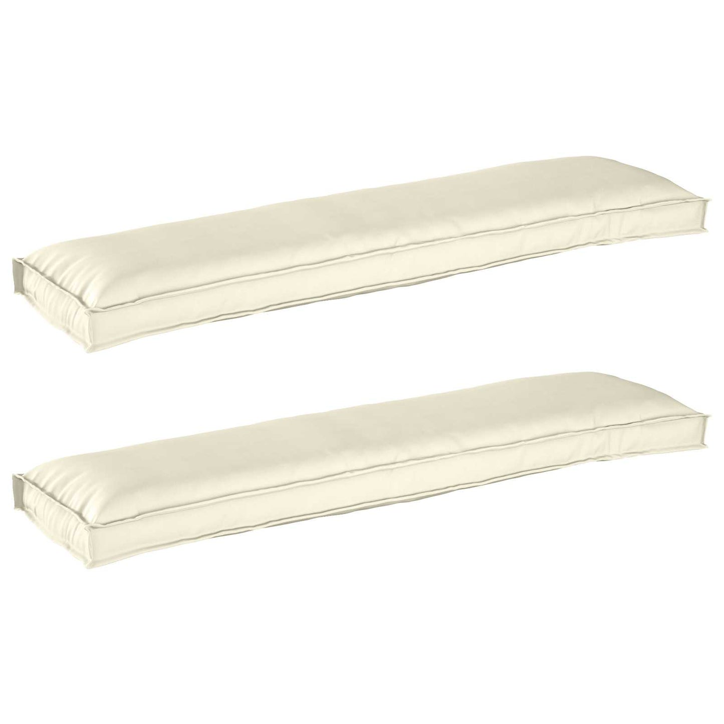 Pallet Kissen Set 2 pcs Creme 150 x 40 x 8 cm Oxford-Stoff