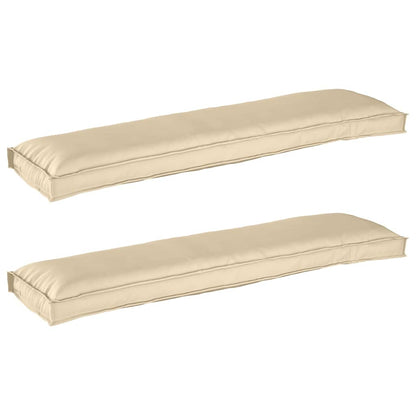 Pallet Kissen Set 2 pcs Beige 150 x 40 x 8 cm Oxford Stoff