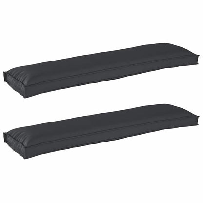 Pallet Kissen Set 2 pcs Schwarz 150 x 40 x 8 cm Stoff
