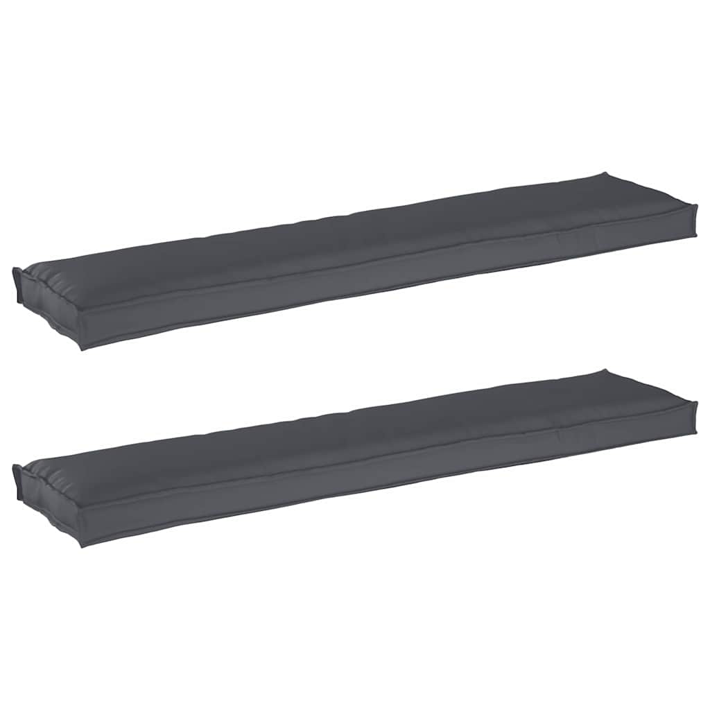 Pallet Kissen Set 2 pcs Anthrazit 180 x 40 x 8 cm Oxford Stoff