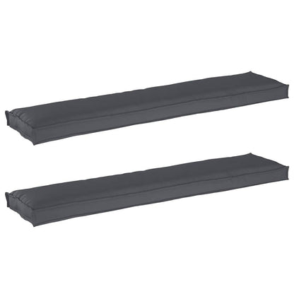 Pallet Kissen Set 2 pcs Anthrazit 180 x 40 x 8 cm Oxford Stoff