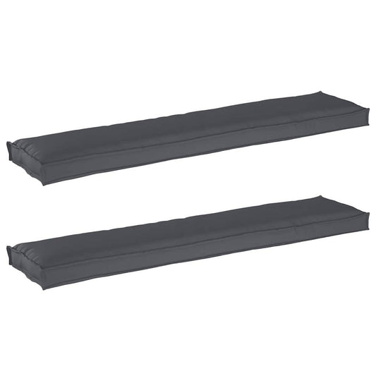 Pallet Kissen Set 2 pcs Anthrazit 180 x 40 x 8 cm Oxford Stoff