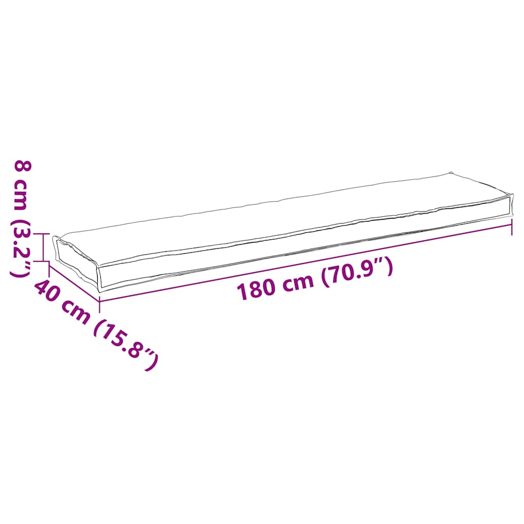 Pallet Kissen Set 2 pcs Anthrazit 180 x 40 x 8 cm Oxford Stoff