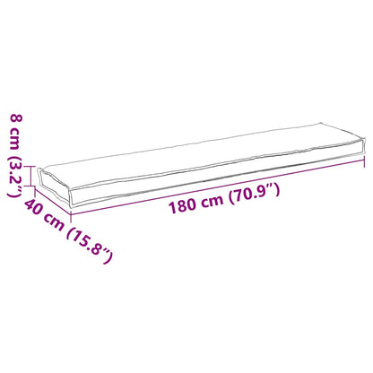 Pallet Kissen Set 2 pcs Anthrazit 180 x 40 x 8 cm Oxford Stoff