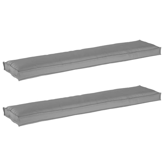 Pallet Kissen Set 2 pcs Grau 180 x 40 x 8 cm Oxford Stoff