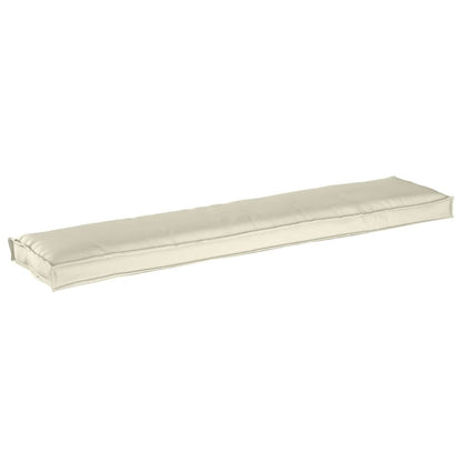 Pallet Kissen Set 2 pcs Creme 180 x 40 x 8 cm Oxford Stoff