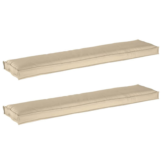 Pallet Kissen Set 2 pcs Beige 180 x 40 x 8 cm 100% Polyester