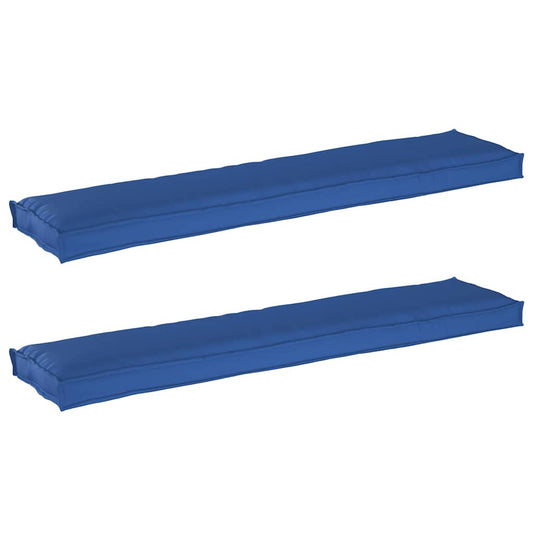 Pallet Kissen Set 2 pcs Königsblau 180 x 40 x 8 cm Oxford Stoff