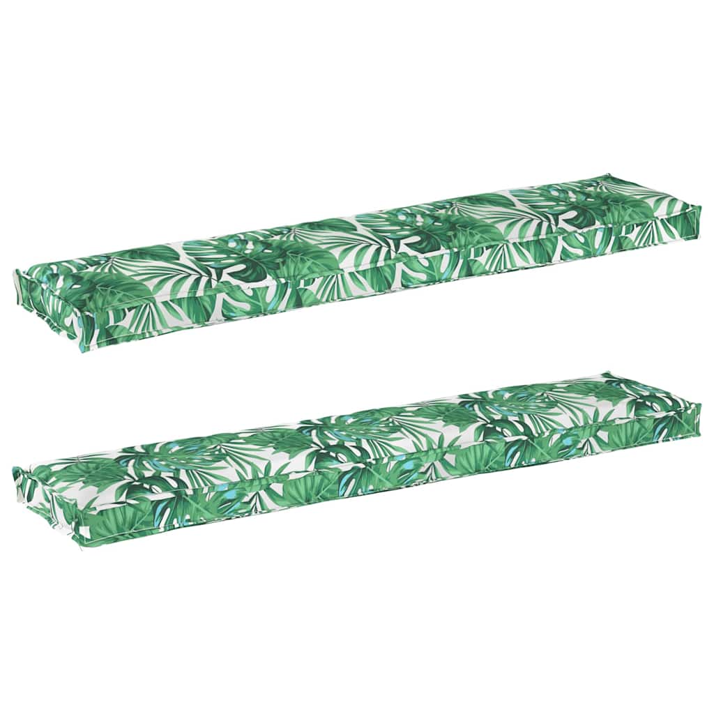 Pallet Kissen Set Floral 2 pcs Blattmuster 180 x 40 x 8 cm