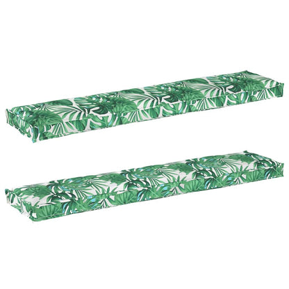 Pallet Kissen Set Floral 2 pcs Blattmuster 180 x 40 x 8 cm