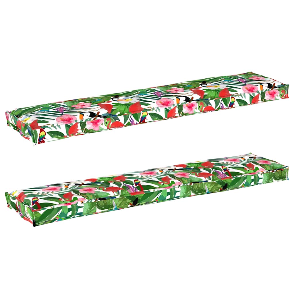 Pallet Kissen Set 2 pcs Tropischer Dschungel 180 x 40 x 8 cm