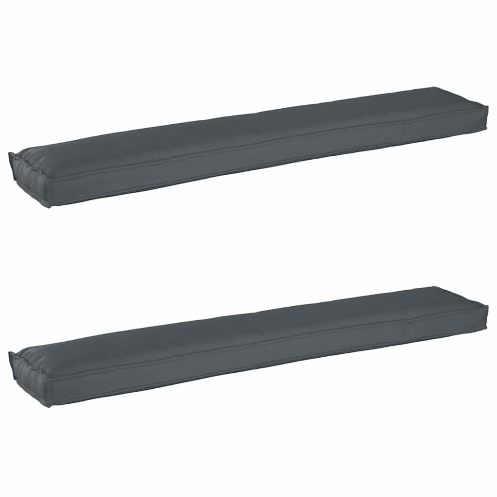 Pallet Kissen Set 2 pcs Anthrazit 200 x 40 x 8 cm Oxford Stoff