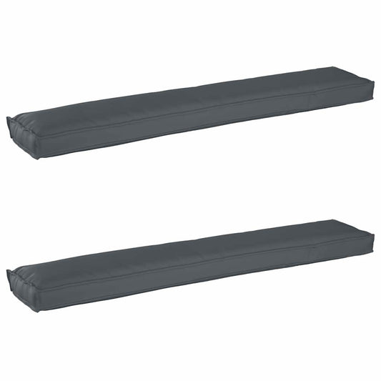Pallet Kissen Set 2 pcs Anthrazit 200 x 40 x 8 cm Oxford Stoff