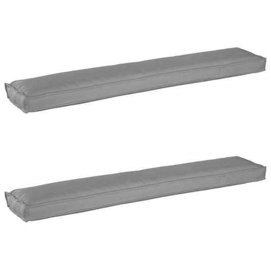 Pallet Kissen Set 2 pcs Grau 200 x 40 x 8 cm Oxford Stoff
