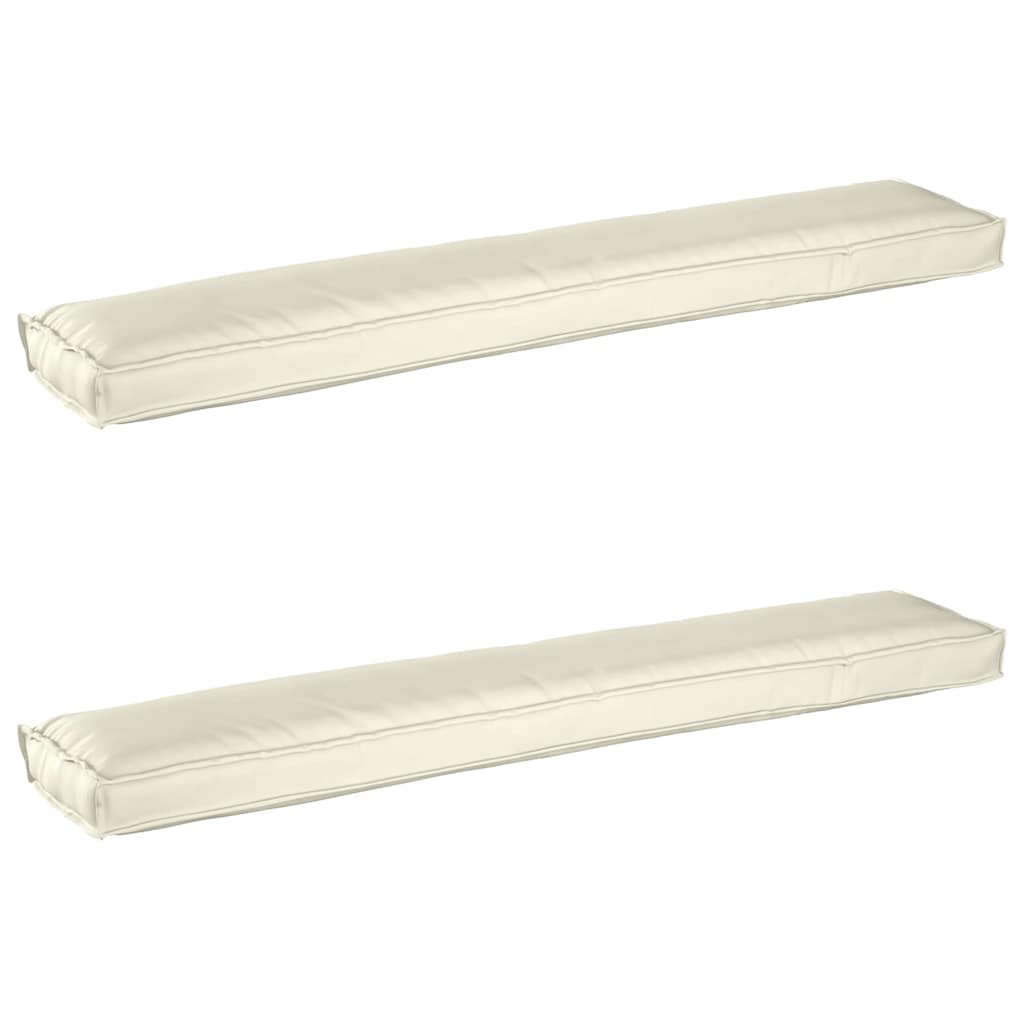 Pallet Kissen Set 2 pcs Creme 200 x 40 x 8 cm Oxford Stoff