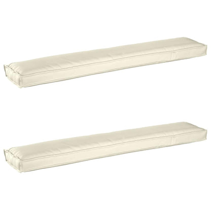 Pallet Kissen Set 2 pcs Creme 200 x 40 x 8 cm Oxford Stoff