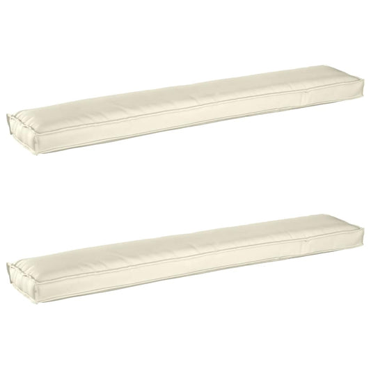 Pallet Kissen Set 2 pcs Creme 200 x 40 x 8 cm Oxford Stoff