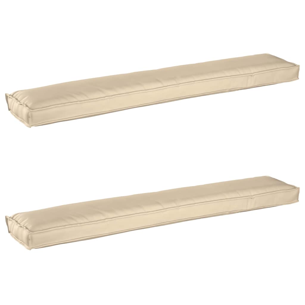 Pallet Kissen Set 2 pcs Beige 200 x 40 x 8 cm Oxford Stoff