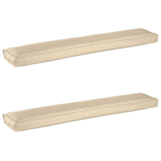 Pallet Kissen Set 2 pcs Beige 200 x 40 x 8 cm Oxford Stoff