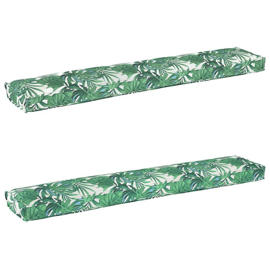 Pallet Kissen Set Floral 2 pcs Blattmuster 200 x 40 x 8 cm