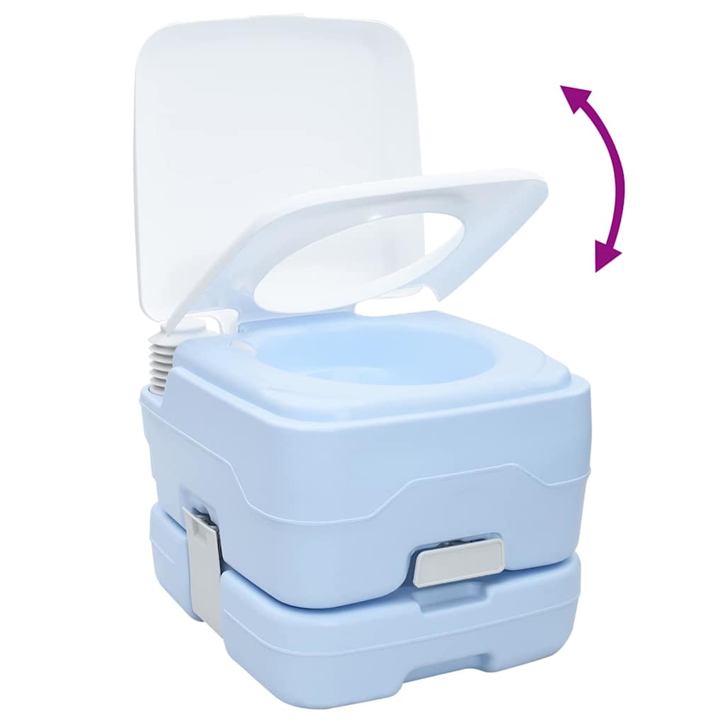 Portables Campingklo Hellblau 41.5 x 36.5 x 30 cm
