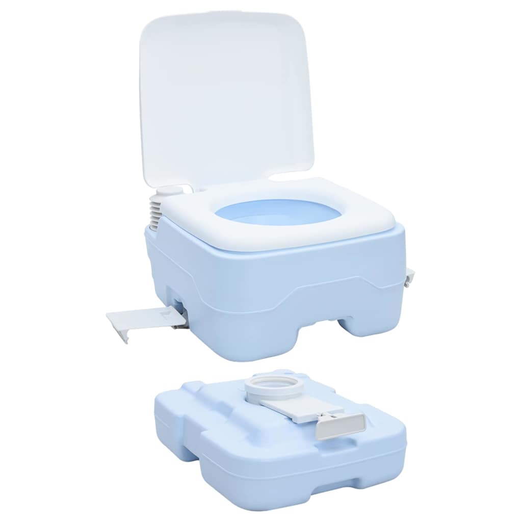 Portables Campingklo Hellblau 41.5 x 36.5 x 30 cm