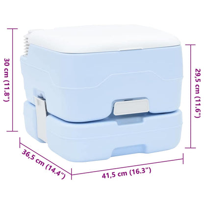 Portables Campingklo Hellblau 41.5 x 36.5 x 30 cm