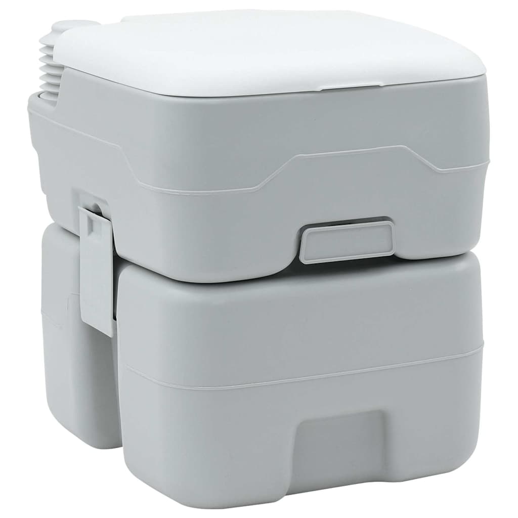 Portables Campingklo Grau 41.5 x 36.5 x 42 cm