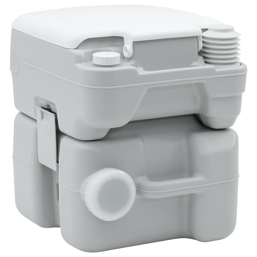 Portables Campingklo Grau 41.5 x 36.5 x 42 cm