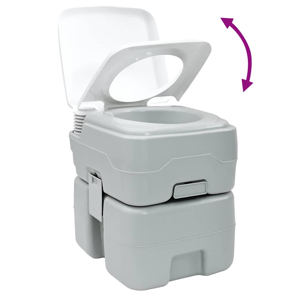 Portables Campingklo Grau 41.5 x 36.5 x 42 cm
