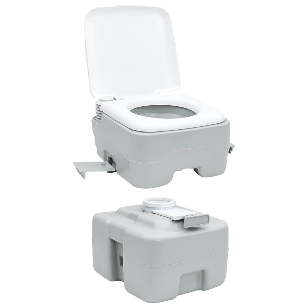 Portables Campingklo Grau 41.5 x 36.5 x 42 cm