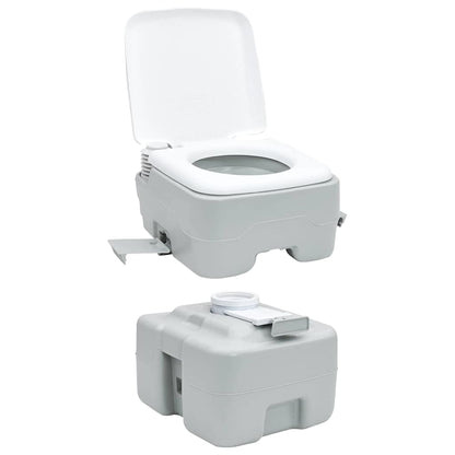 Portables Campingklo Grau 41.5 x 36.5 x 42 cm