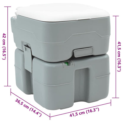 Camping-Toilette Grau 41.5 x 36.5 x 42 cm Plastik