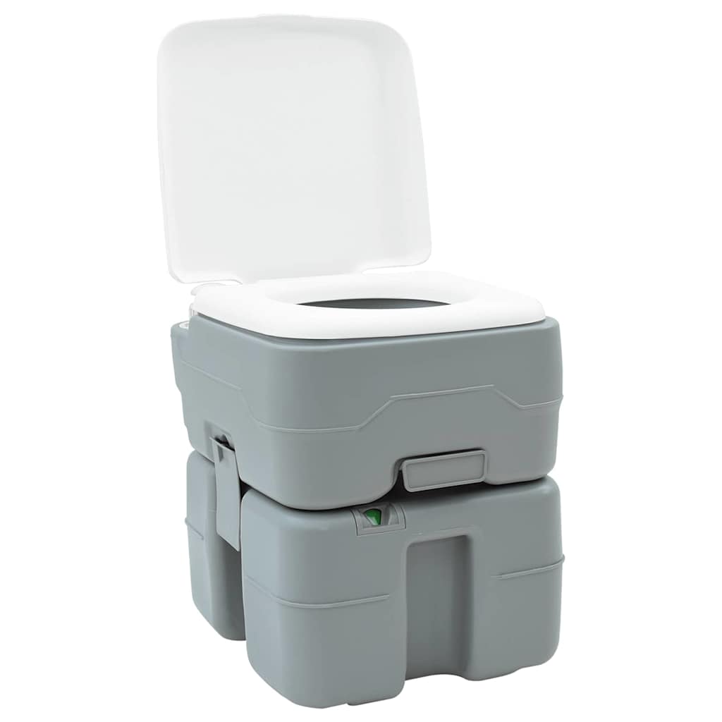Camping Set 2 pcs Grau 50,5 x 33 x 103 cm Plastik