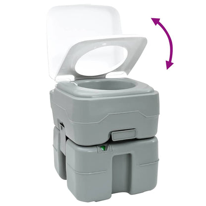Camping Set 2 pcs Grau 50,5 x 33 x 103 cm Plastik