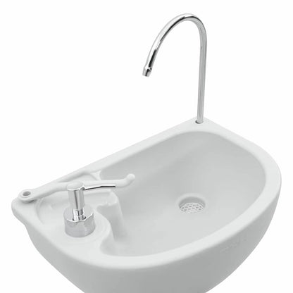 Camping-Toilette 2 pcs Grau, Weiß 50,5 x 33 x 103 cm