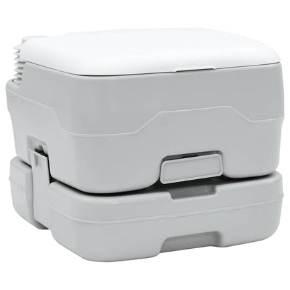 Camping-Toilette 2 pcs Grau, Weiß 50,5 x 33 x 103 cm