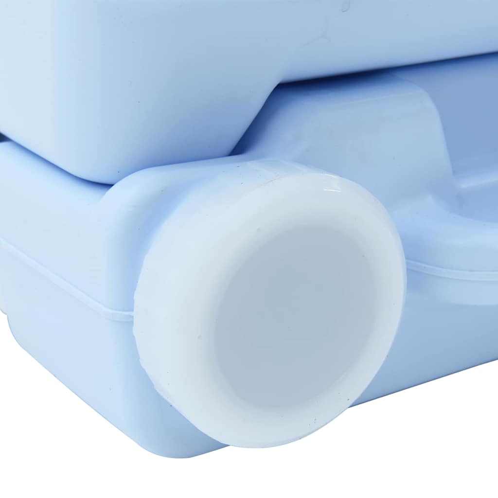 Portables Campingklo Hellblau und Weiß 41.5 x 36.5 x 30 cm