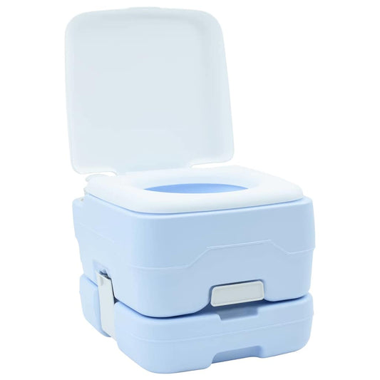 Portables Campingklo Hellblau und Weiß 41.5 x 36.5 x 30 cm