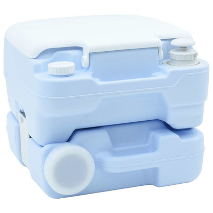 Portables Campingklo Hellblau und Weiß 41.5 x 36.5 x 30 cm