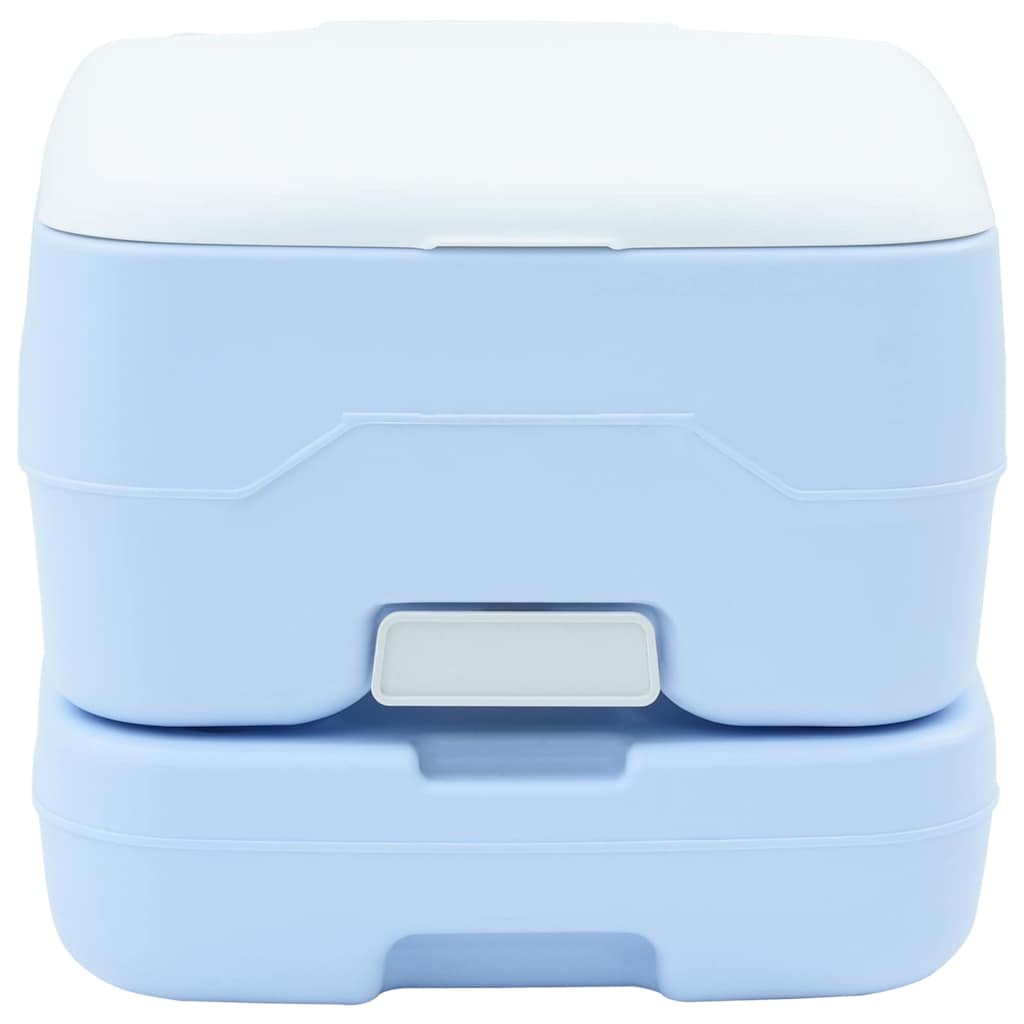 Portables Campingklo Hellblau und Weiß 41.5 x 36.5 x 30 cm