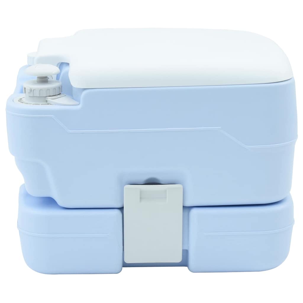 Portables Campingklo Hellblau und Weiß 41.5 x 36.5 x 30 cm
