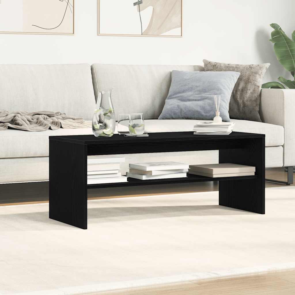 TV-Schrank Schwarz Eichen-Optik 100x40x40 cm Holzwerkstoff