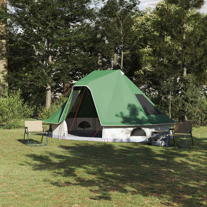 Familien-Tipi-Zelt Falten mit Dach Grün 466 x 310 x 240 cm