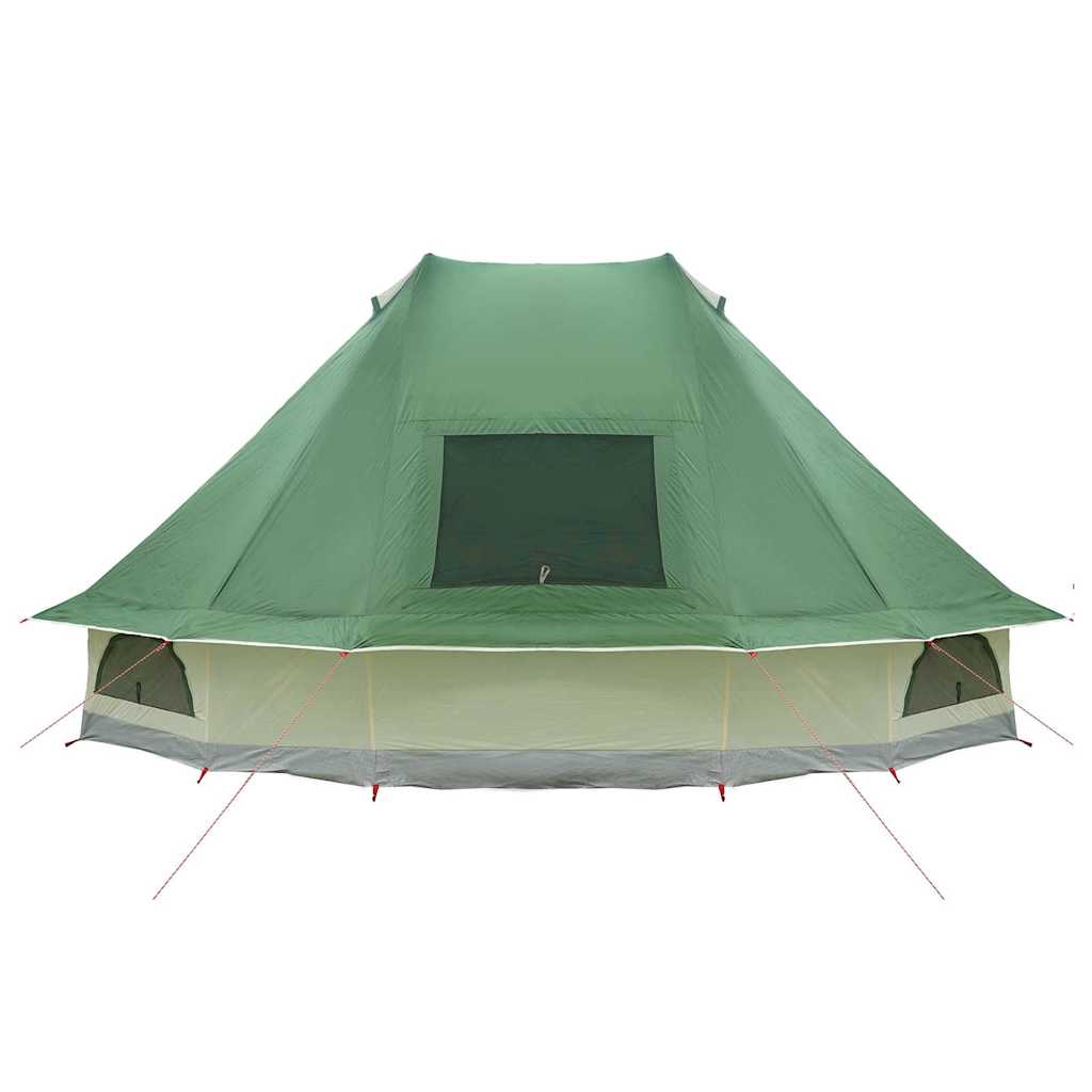 Familien-Tipi-Zelt Falten mit Dach Grün 466 x 310 x 240 cm