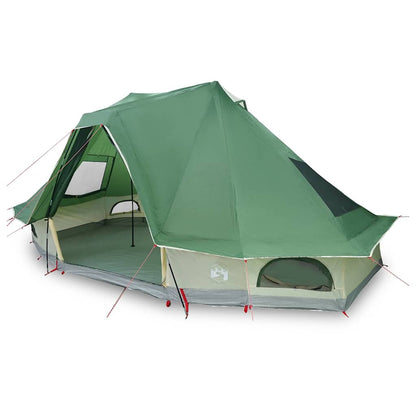 Familien-Tipi-Zelt Falten mit Dach Grün 466 x 310 x 240 cm