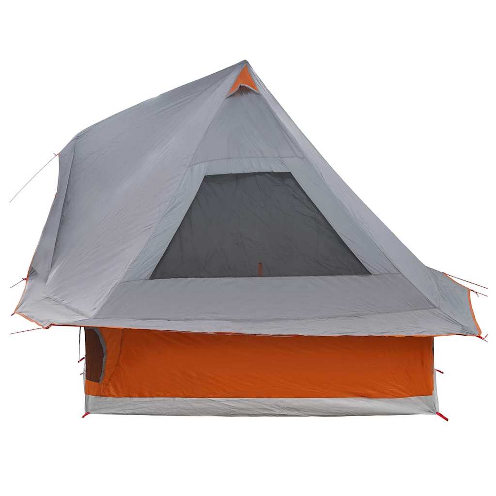 Familien-Tipi-Zelt Falten Grau, Orange 466 x 310 x 240 cm