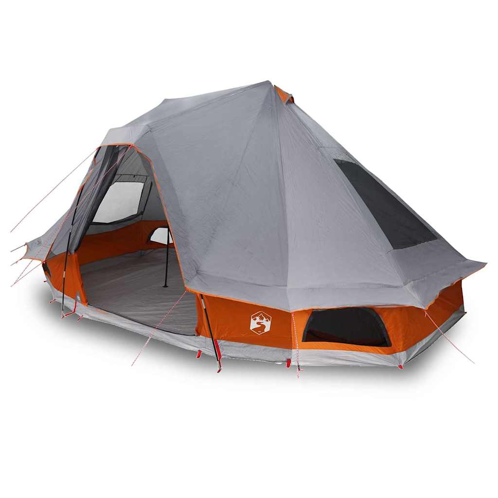 Familien-Tipi-Zelt Falten Grau, Orange 466 x 310 x 240 cm