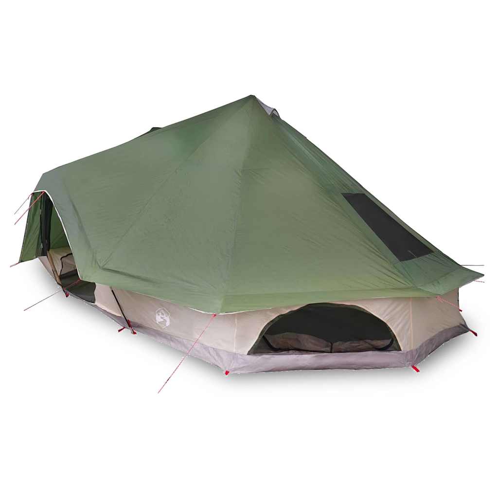 Familien-Tipi-Zelt Falten mit Dach Grün 680 x 430 x 270 cm